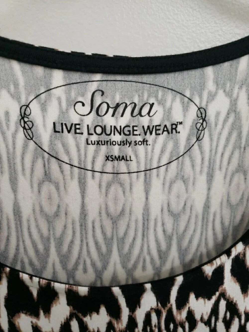 Soma Live Lounge Wear Sleeveless Scoop Scarf Tank Tunic Sz XS